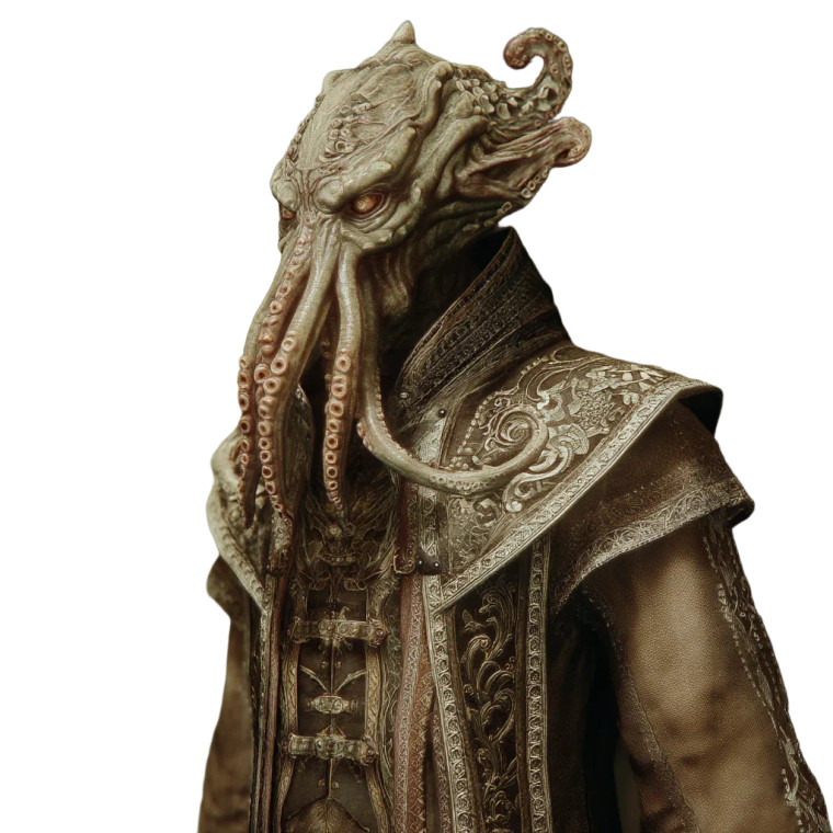 Mindflayer Man Vinyl Car Decal Sticker – Waterproof & UV-Resistant 8"