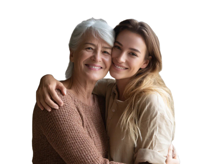 Happy Mom And Daughter Vinyl Car Decal Sticker – Waterproof & UV-Resistant 8"