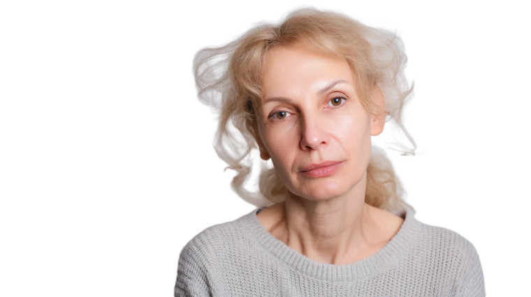 Middle Age Woman Vinyl Car Decal Sticker – Waterproof & UV-Resistant 8"