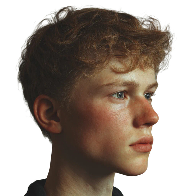 Young Boy Portrait V3 Vinyl Car Decal Sticker – Waterproof & UV-Resistant 8"