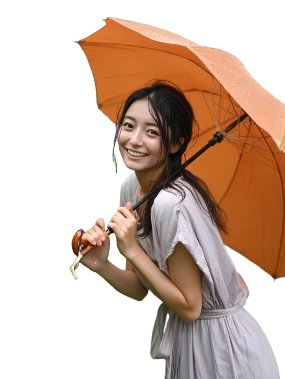 Japanese Woman With Umbrella Vinyl Car Decal Sticker – Waterproof & UV-Resistant 8"
