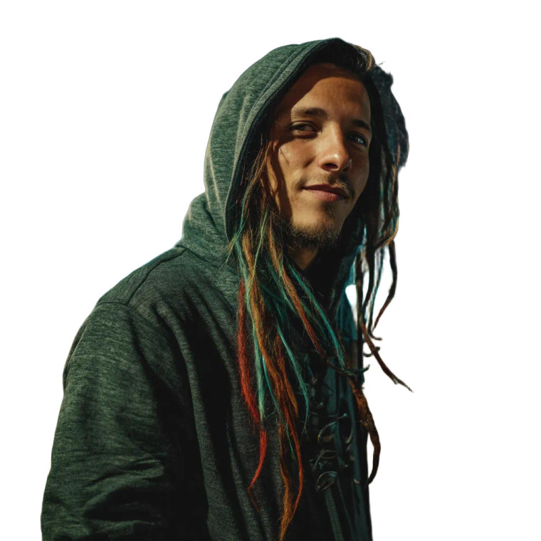 Colorful Dreadlock Man Vinyl Car Decal Sticker – Waterproof & UV-Resistant 8"
