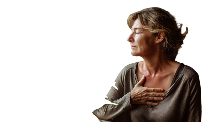 Woman In Discomfort Vinyl Car Decal Sticker – Waterproof & UV-Resistant 