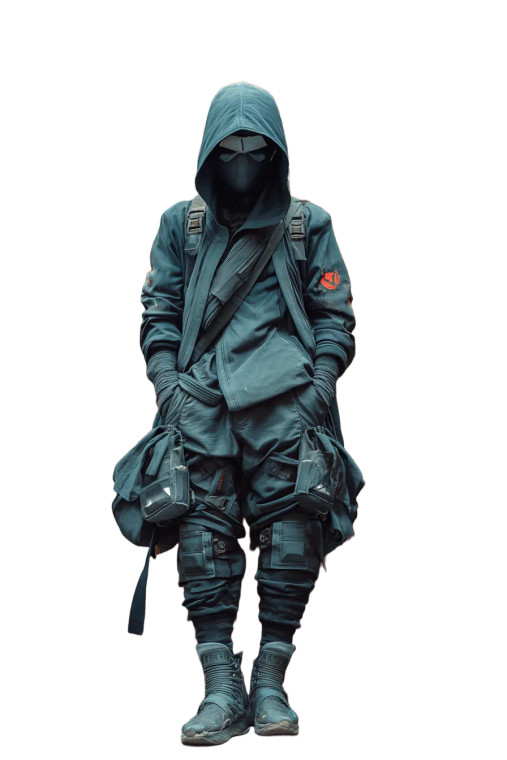 Urban Futuristic Ninja Vinyl Car Decal Sticker – Waterproof & UV-Resistant 8"