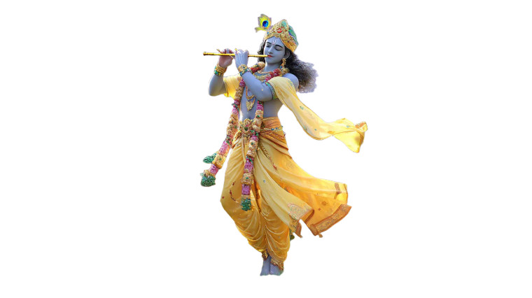 Divine Krishna Scene V3 Vinyl Car Decal Sticker – Waterproof & UV-Resistant 8"