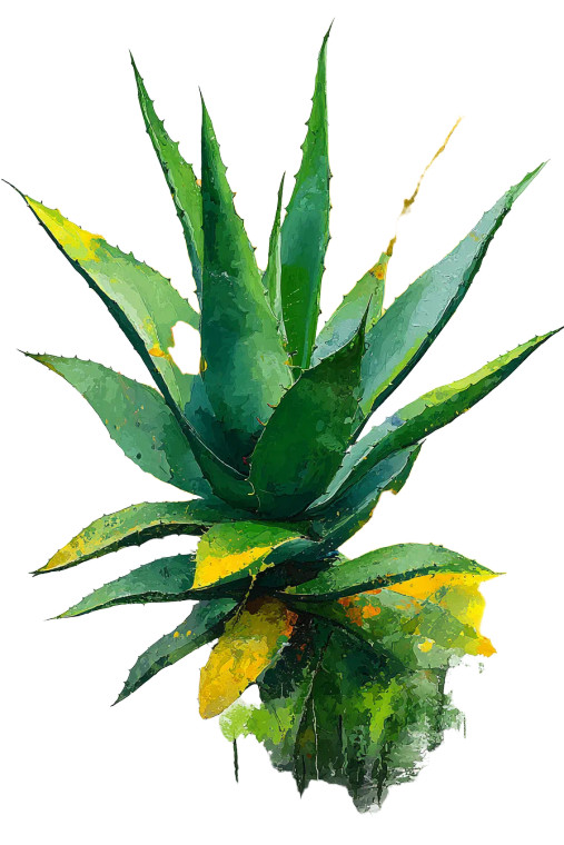 Aloe Vera Plant Vinyl Car Decal Sticker – Waterproof & UV-Resistant 8"