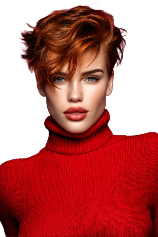 Red-Haired Model V2 Vinyl Car Decal Sticker – Waterproof & UV-Resistant 8"