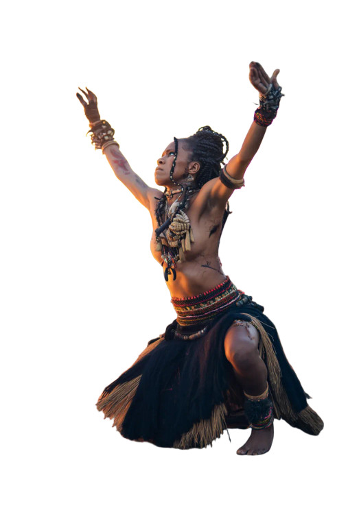 Tribal Woman Dancing Vinyl Car Decal Sticker – Waterproof & UV-Resistant 8"