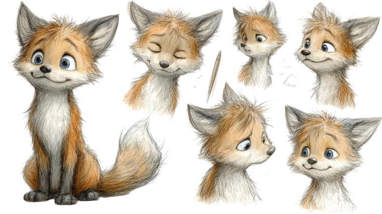 Fox Cub Design Vinyl Car Decal Sticker – Waterproof & UV-Resistant 8"