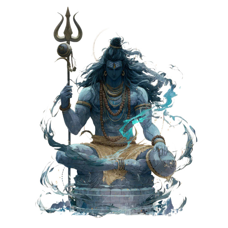Divine Ash-Blue God Vinyl Car Decal Sticker – Waterproof & UV-Resistant 8"