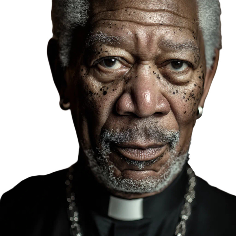Morgan Freeman Priest Vinyl Car Decal Sticker – Waterproof & UV-Resistant 8"