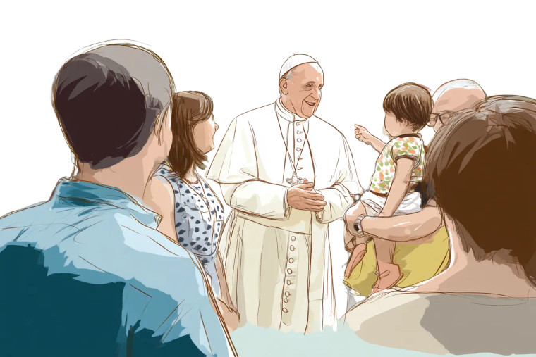 Pope Blessing Child Vinyl Car Decal Sticker – Waterproof & UV-Resistant 8"