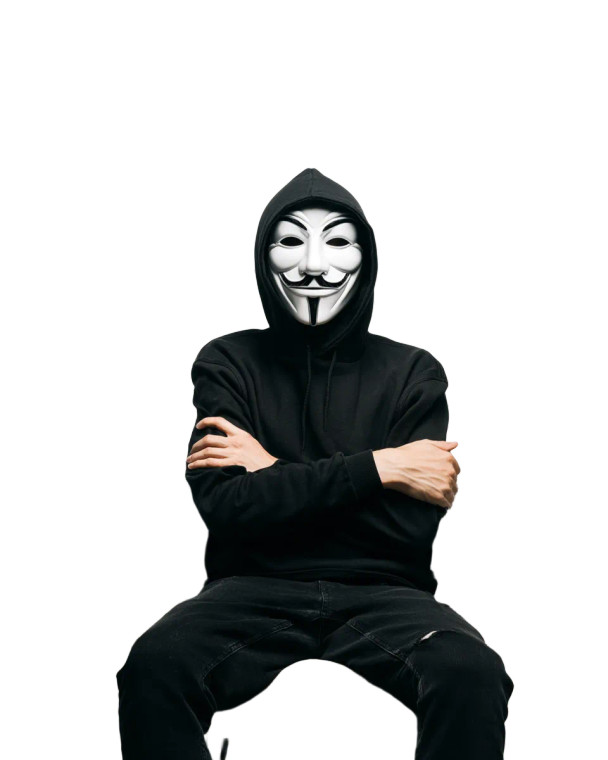 Confident Hacker Pose Vinyl Car Decal Sticker – Waterproof & UV-Resistant 8"