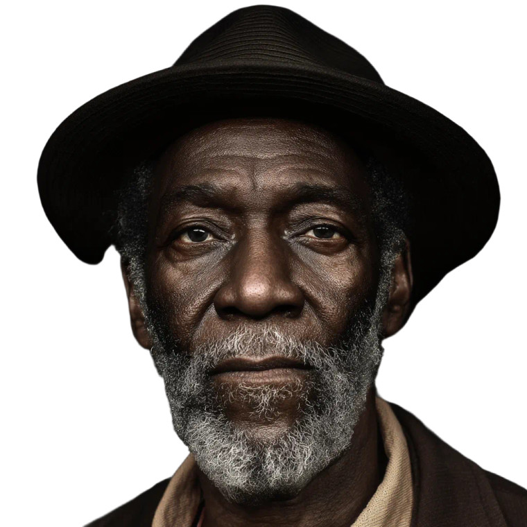 Old Black Man V2 Vinyl Car Decal Sticker – Waterproof & UV-Resistant 8"
