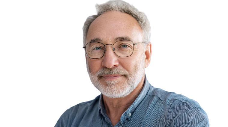 Older Engineer Portrait Vinyl Car Decal Sticker – Waterproof & UV-Resistant 8"