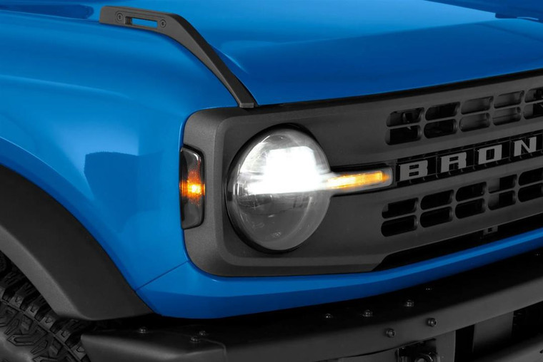 2021-2023 Ford Bronco Headlight Covers | Full Smoke Acrylic Set | Durable 3D Design