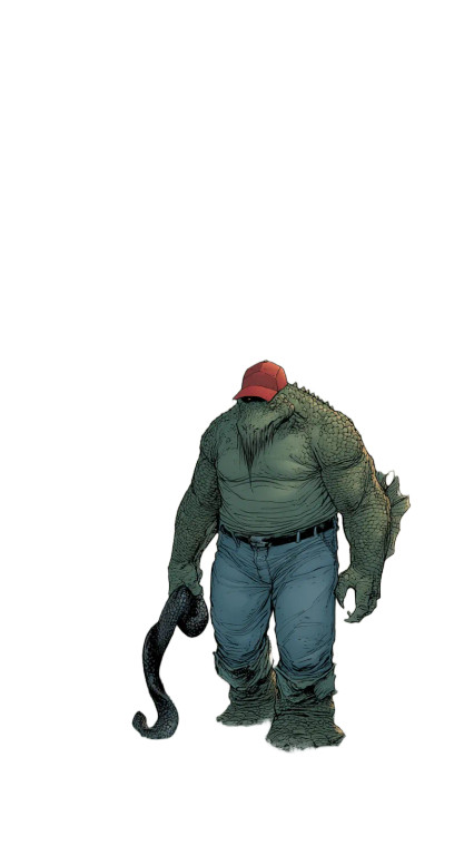 Alligator Man Hybrid Vinyl Car Decal Sticker – Waterproof & UV-Resistant 8"