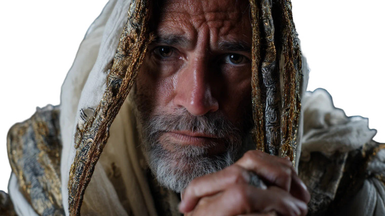 Biblical Priest Figure Vinyl Car Decal Sticker – Waterproof & UV-Resistant 8"