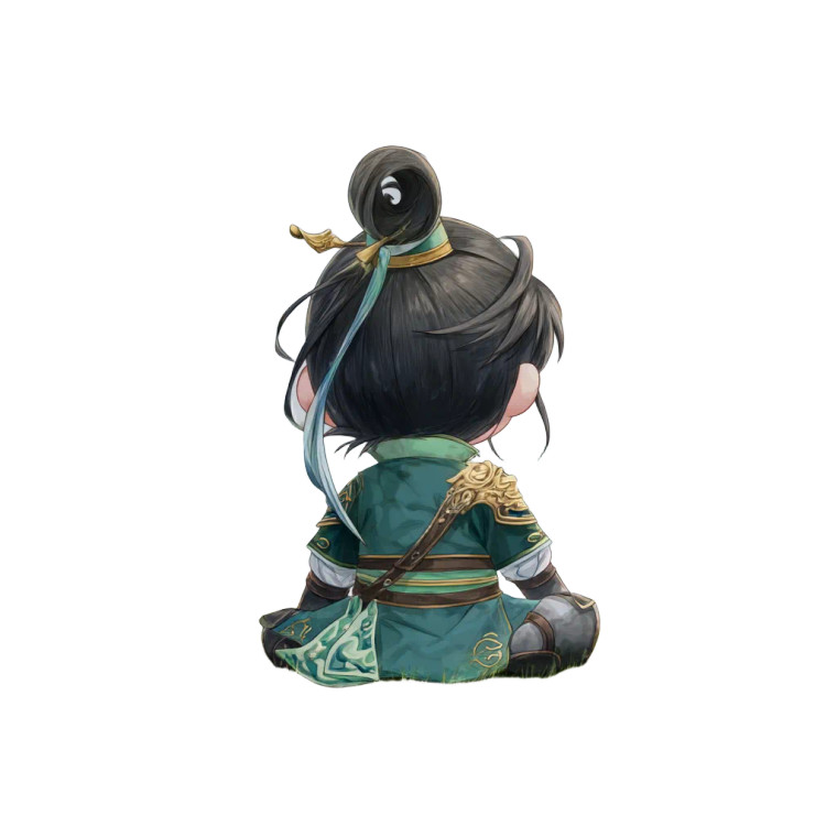 Chibi Zhao Yun Vinyl Car Decal Sticker – Waterproof & UV-Resistant 8"