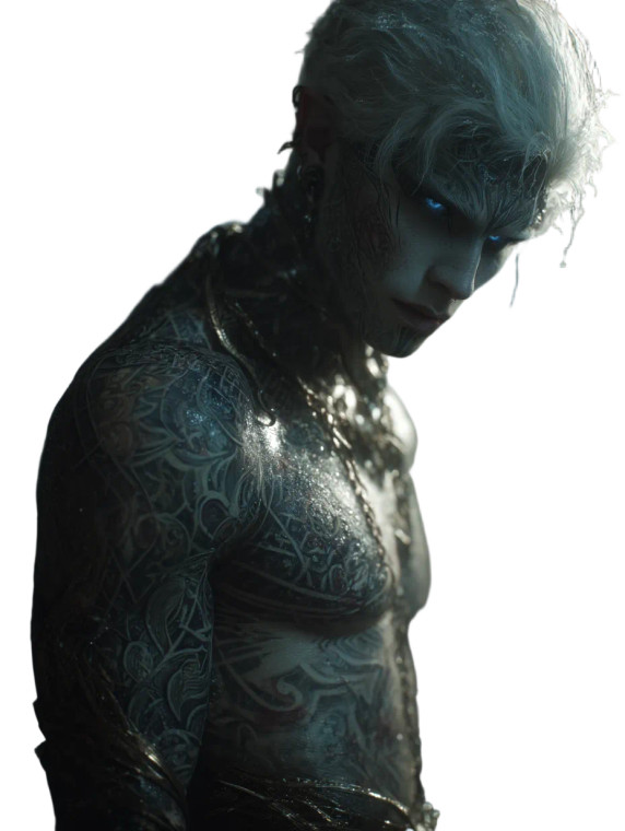 Pale Tattooed Man Vinyl Car Decal Sticker – Waterproof & UV-Resistant 8"