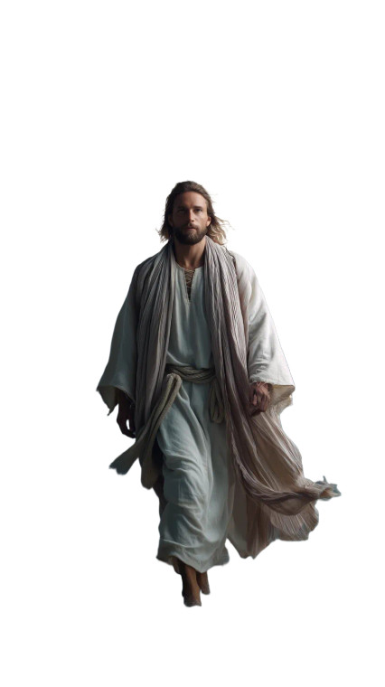 Divine Jesus Walking Vinyl Car Decal Sticker – Waterproof & UV-Resistant 8"