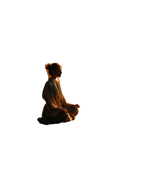 Meditating Woman V12 Vinyl Car Decal Sticker – Waterproof & UV-Resistant 8"
