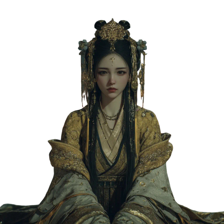 Ancient Chinese Queen Vinyl Car Decal Sticker – Waterproof & UV-Resistant 8"