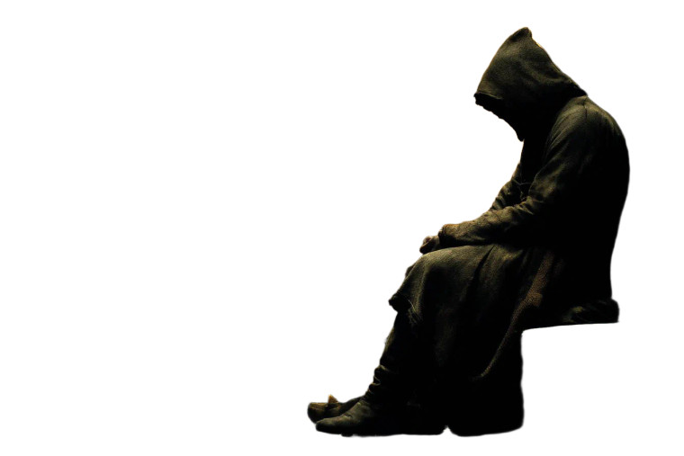 Hooded Figure Alleyway Vinyl Car Decal Sticker – Waterproof & UV-Resistant 8"