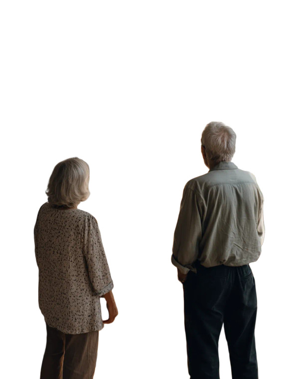 Old Couple Artwork Vinyl Car Decal Sticker – Waterproof & UV-Resistant 8"
