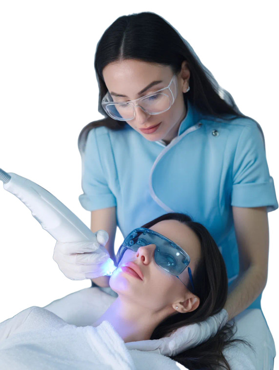 Laser Salon Scene Vinyl Car Decal Sticker – Waterproof & UV-Resistant 8"