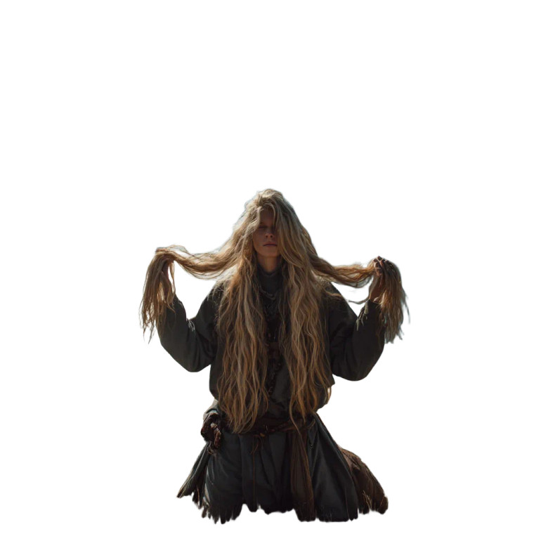 Androgynous Blond Model Vinyl Car Decal Sticker – Waterproof & UV-Resistant 8"