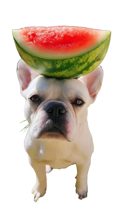 Watermelon Bulldog Vinyl Car Decal Sticker – Waterproof & UV-Resistant 8"