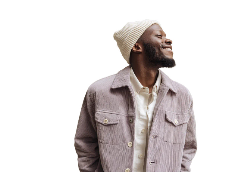 Confident Man Smiling V2 Vinyl Car Decal Sticker – Waterproof & UV-Resistant 8"