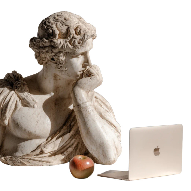 Hermes With Macbook Vinyl Car Decal Sticker – Waterproof & UV-Resistant 8"