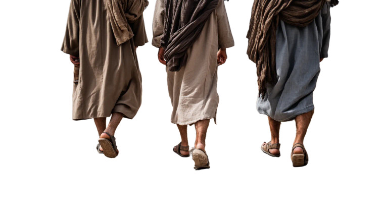 Biblical Men Walking Vinyl Car Decal Sticker – Waterproof & UV-Resistant 8"