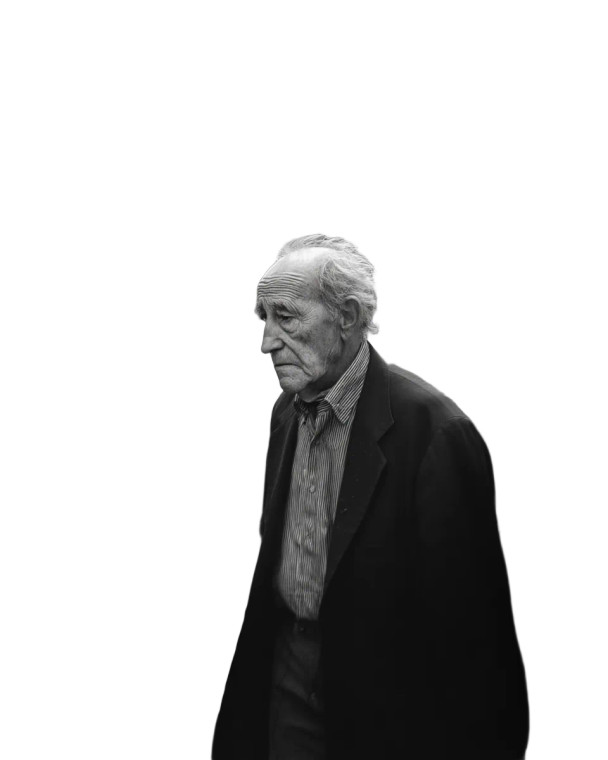Elderly Man Walking V6 Vinyl Car Decal Sticker – Waterproof & UV-Resistant 8"