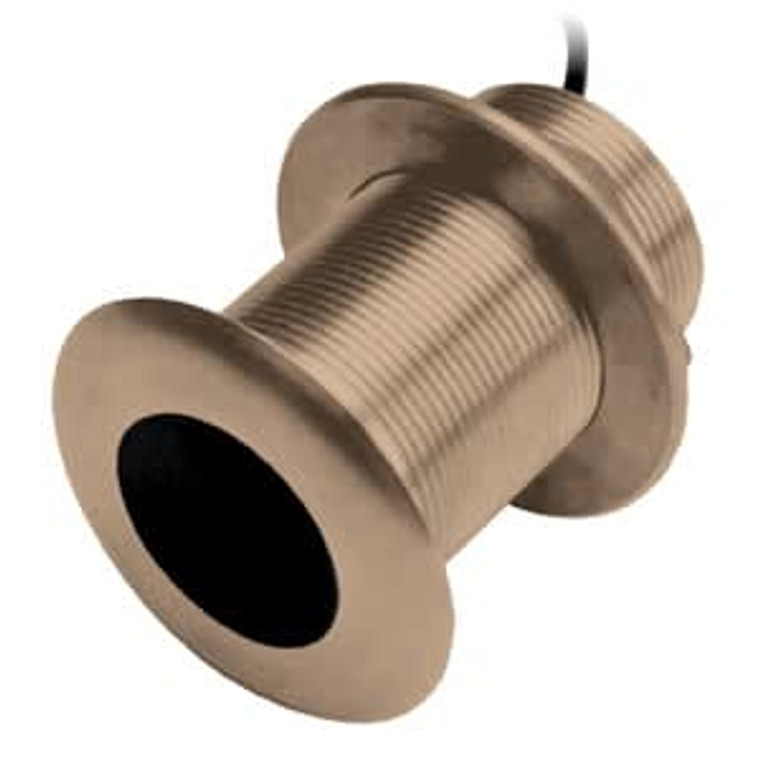 Garmin AIRMAR B150M Bronze Thru-Hull Transducer | Good Depth Capability, 600ft Depth, 95-155 kHz Frequency, 300W, 0-7° Deadrise, 39ft Cable, Temp Sensor