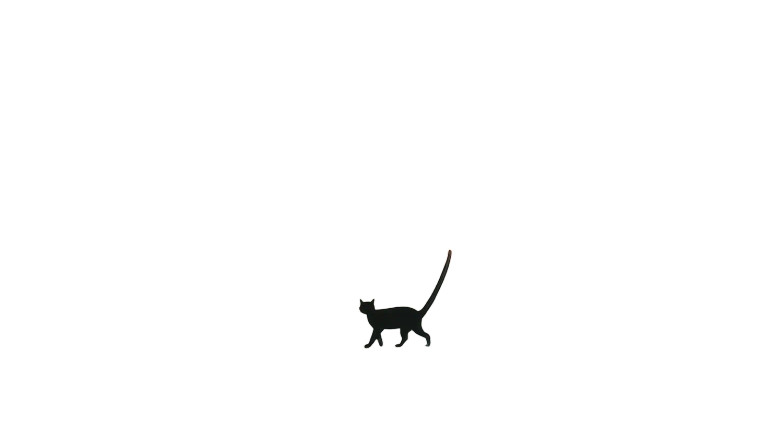 Graceful Black Cat V2 Vinyl Car Decal Sticker – Waterproof & UV-Resistant 8"