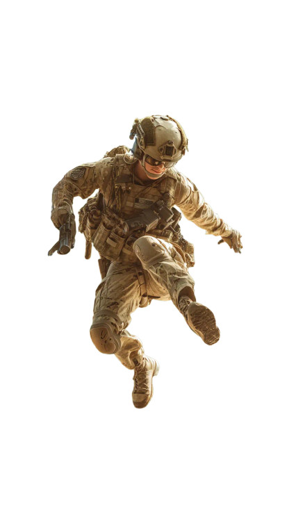 Futuristic Combat Soldier Vinyl Car Decal Sticker – Waterproof & UV-Resistant 8"