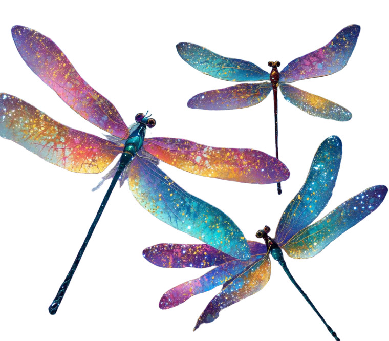 Whimsical Dragonflies Vinyl Car Decal Sticker – Waterproof & UV-Resistant 8"