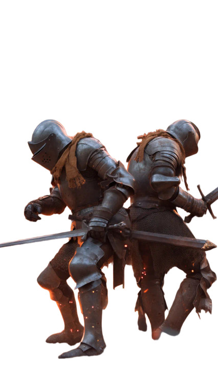 Armored Knights Standoff Vinyl Car Decal Sticker – Waterproof & UV-Resistant 8"