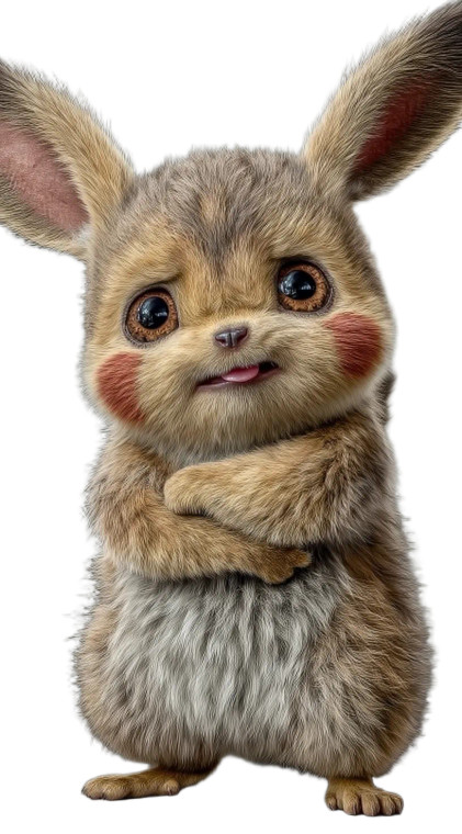 Adorable Pikachu V3 Vinyl Car Decal Sticker – Waterproof & UV-Resistant 8"