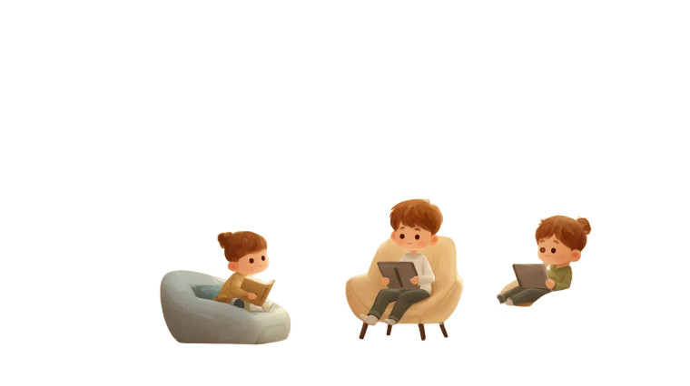 Childnese Children Reading Vinyl Car Decal Sticker – Waterproof & UV-Resistant 8"