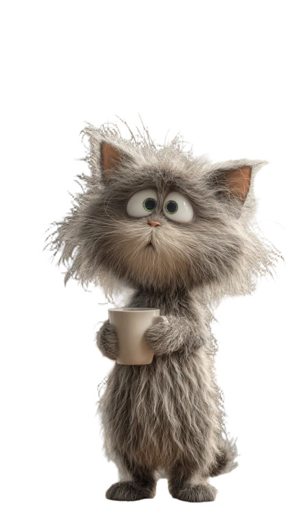 Sleepy Kitten Coffee Vinyl Car Decal Sticker – Waterproof & UV-Resistant 8"