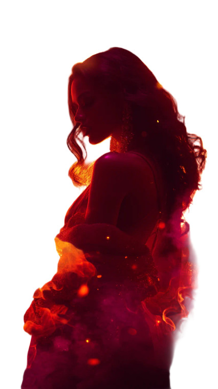 Fiery Latina Glamour Vinyl Car Decal Sticker – Waterproof & UV-Resistant 8"