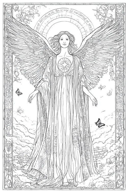 Serene Angel V2 Vinyl Car Decal Sticker – Waterproof & UV-Resistant 8"