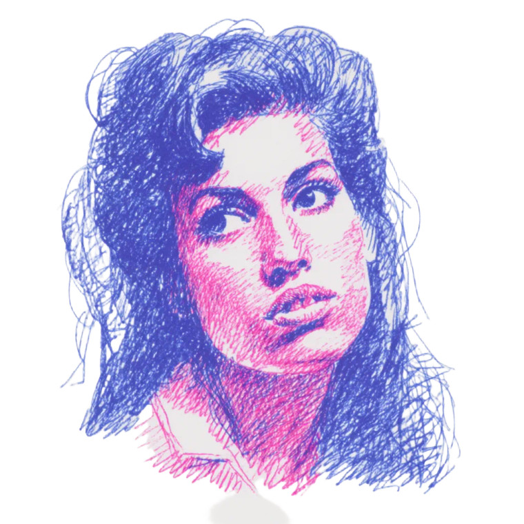 Amy Winehouse Illustration Vinyl Car Decal Sticker – Waterproof & UV-Resistant 8"