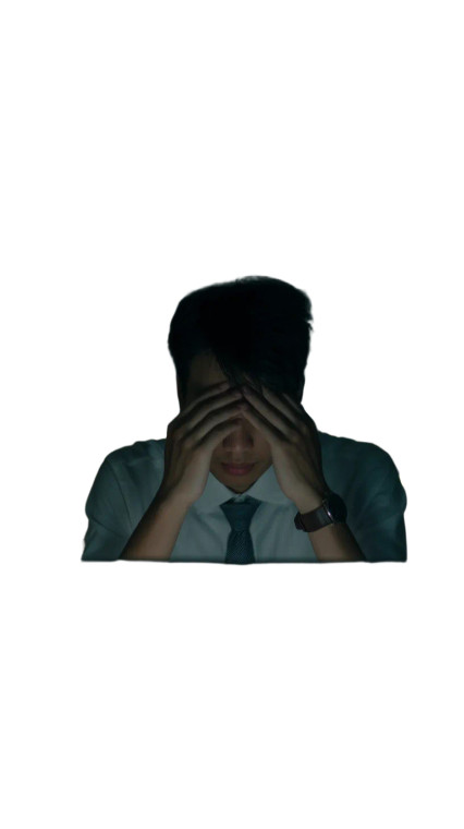 Weary Office Worker Vinyl Car Decal Sticker – Waterproof & UV-Resistant 8"