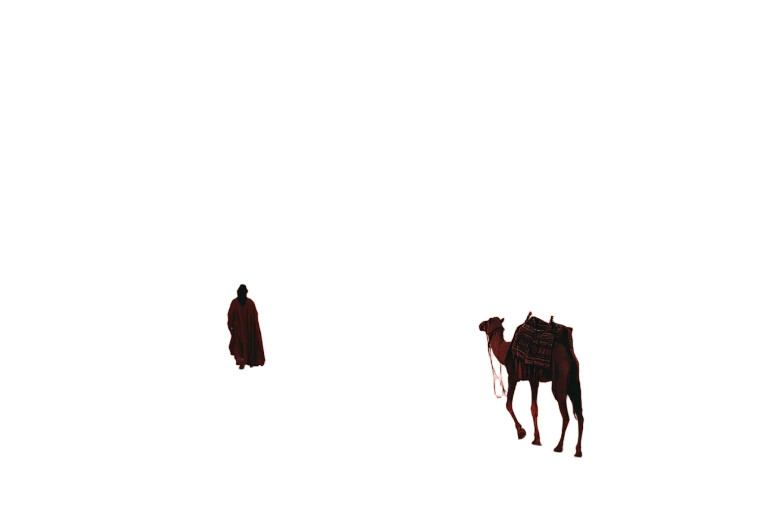 Arabian Desert Traveler Vinyl Car Decal Sticker – Waterproof & UV-Resistant 8"