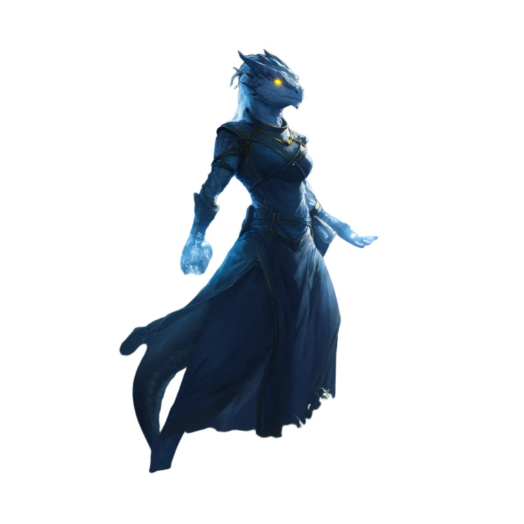 Blue Dragonborn Mage Vinyl Car Decal Sticker – Waterproof & UV-Resistant 8"